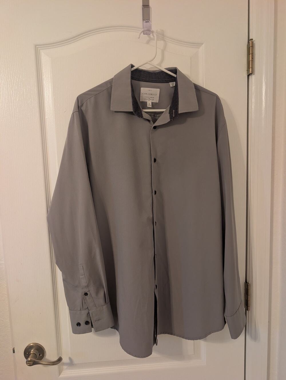 Con.struct Mens Shirt Cooling Comfort Slim Fit XL Gray 4 way stretch fit